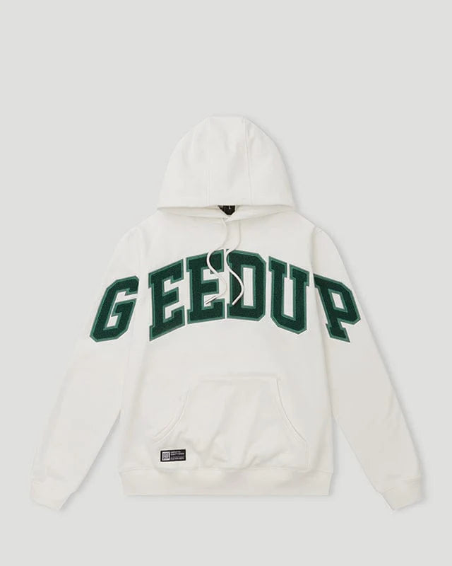 GEEDUP TEAM LOGO 'WHITE GREEN' HOODIE