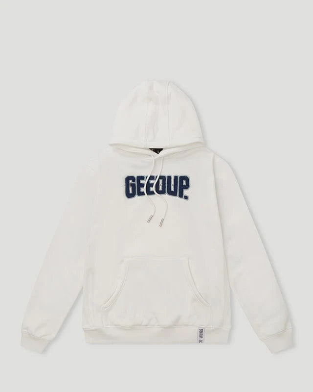 GEEDUP PLAY FOR KEEPS 'WHITE NAVY' HOODIE