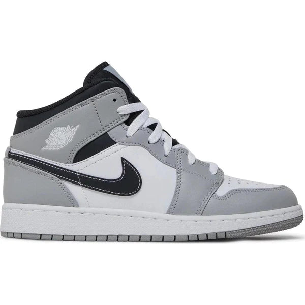 Air Jordan 1 Mid (GS) 'Light Smoke Grey'