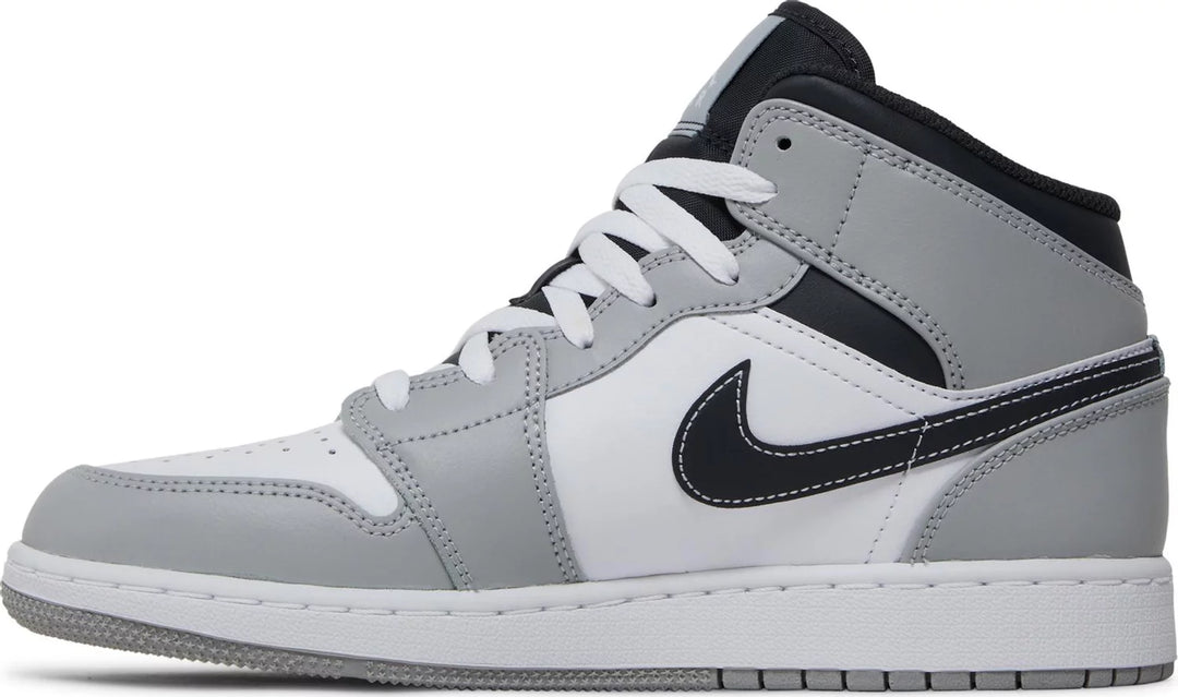 Air Jordan 1 Mid (GS) 'Light Smoke Grey'